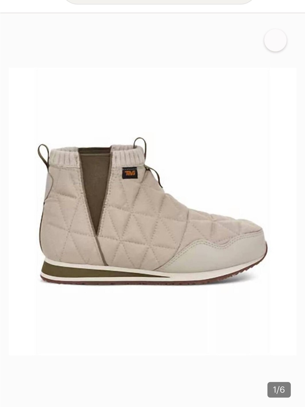 Teva Men's Quilted Slip-On Ankle Boot in Beige and Olive